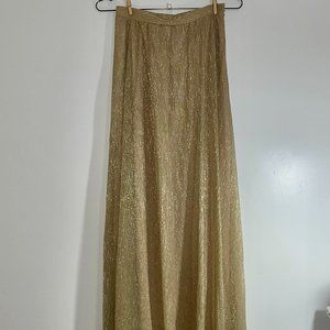 LULU'S Maxi Skirt Gold Glitter  NWT Holiday